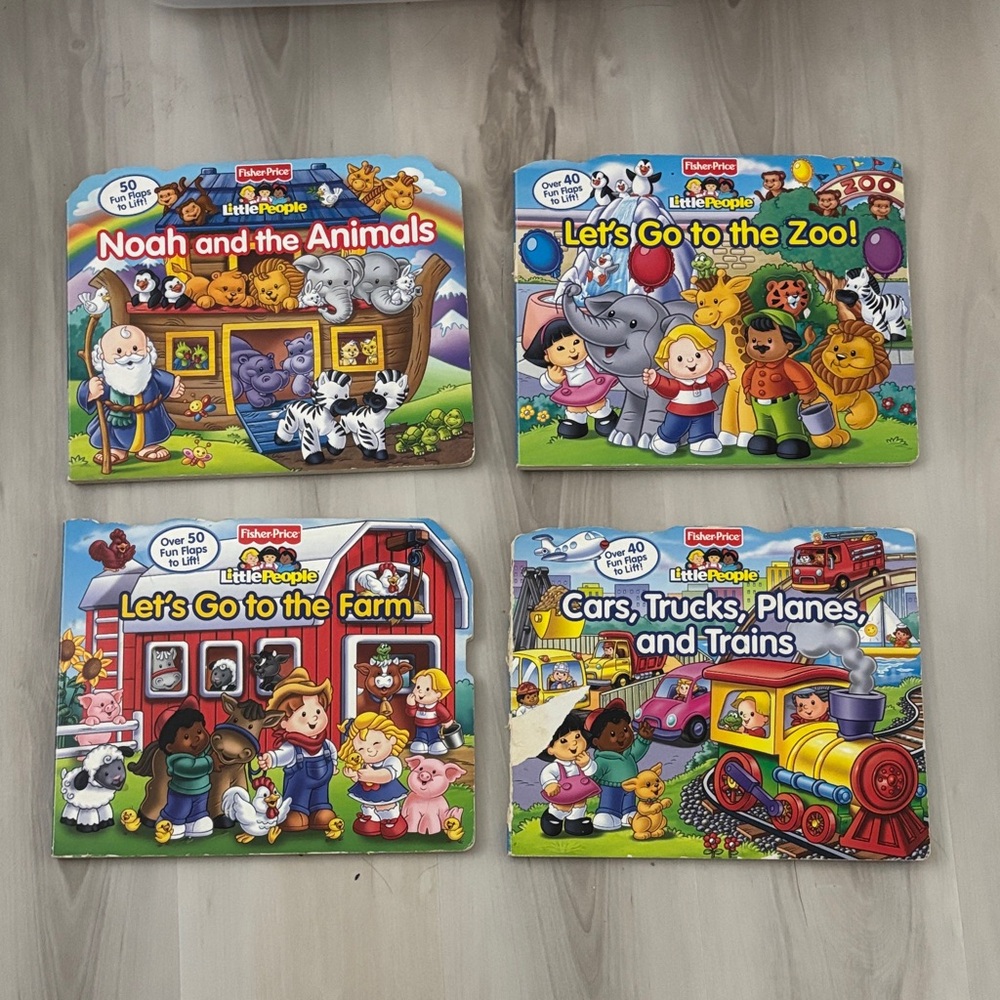 Fisher-Price Little People Lot of 4 Lift the Flap Board Books